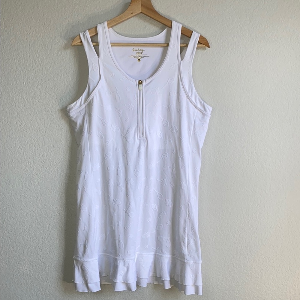 SOLD Lilly Pulitzer Luxletic Tennis Dress Delphina Jacquard Resort Match Size XL - Picture 7 of 16